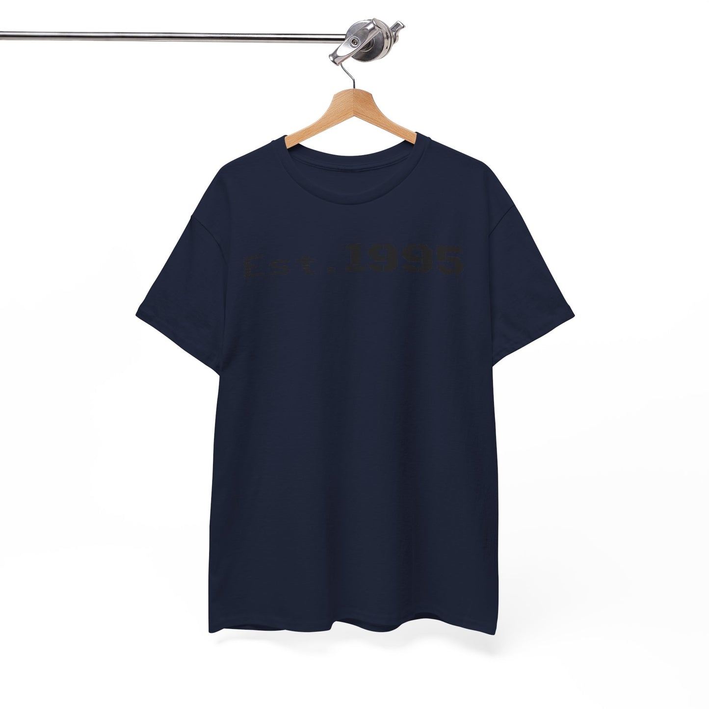 Unisex Heavy Cotton Tee - Est. 1995, Vintage Birthday Gift, Customizable Tee, Retro Unisex Shirt, Casual Everyday Wear