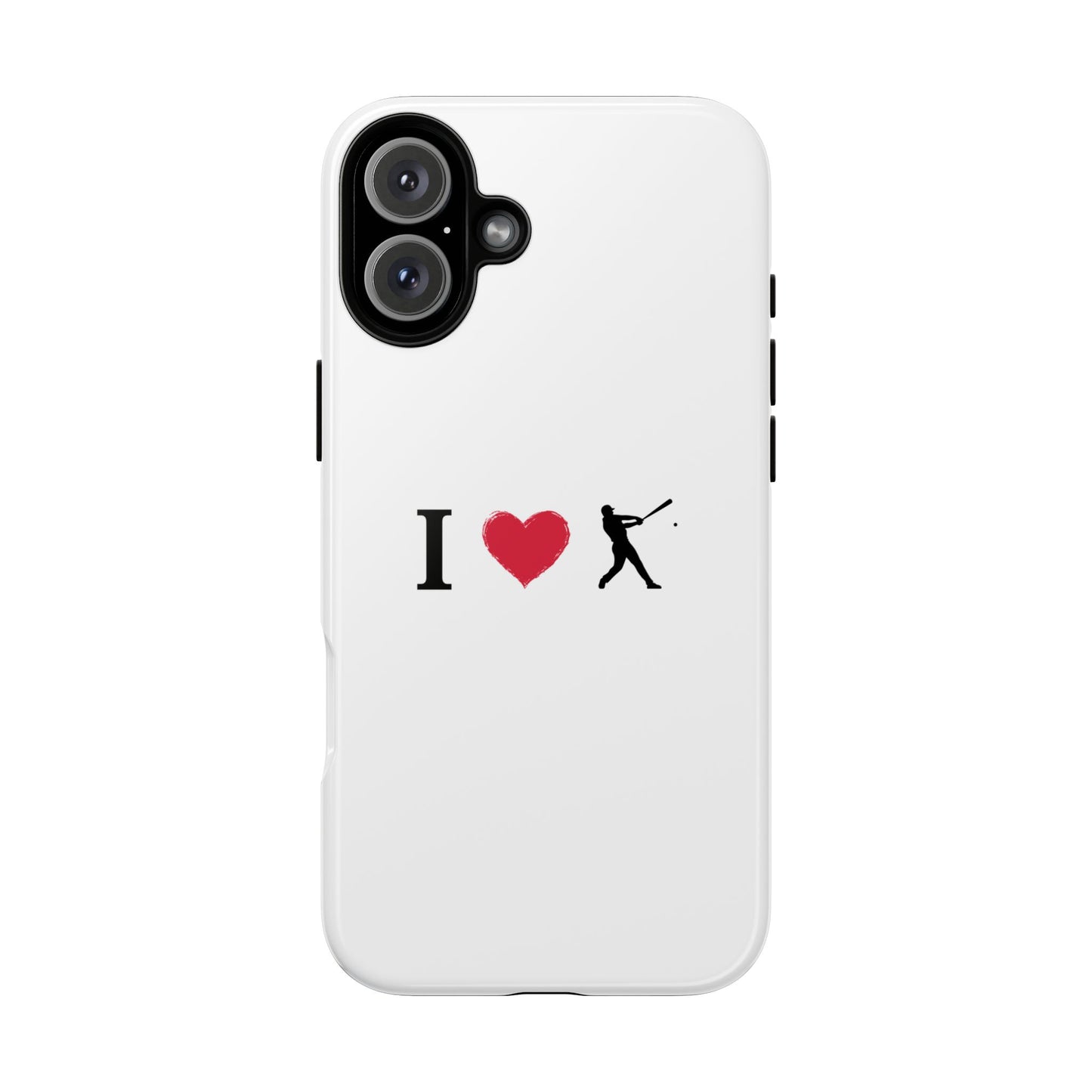 Baseball Love Phone Case, Tough Cases for Sports Lovers, i Heart Baseball Protection, Gift for Players, Cute Sports Case - TRV