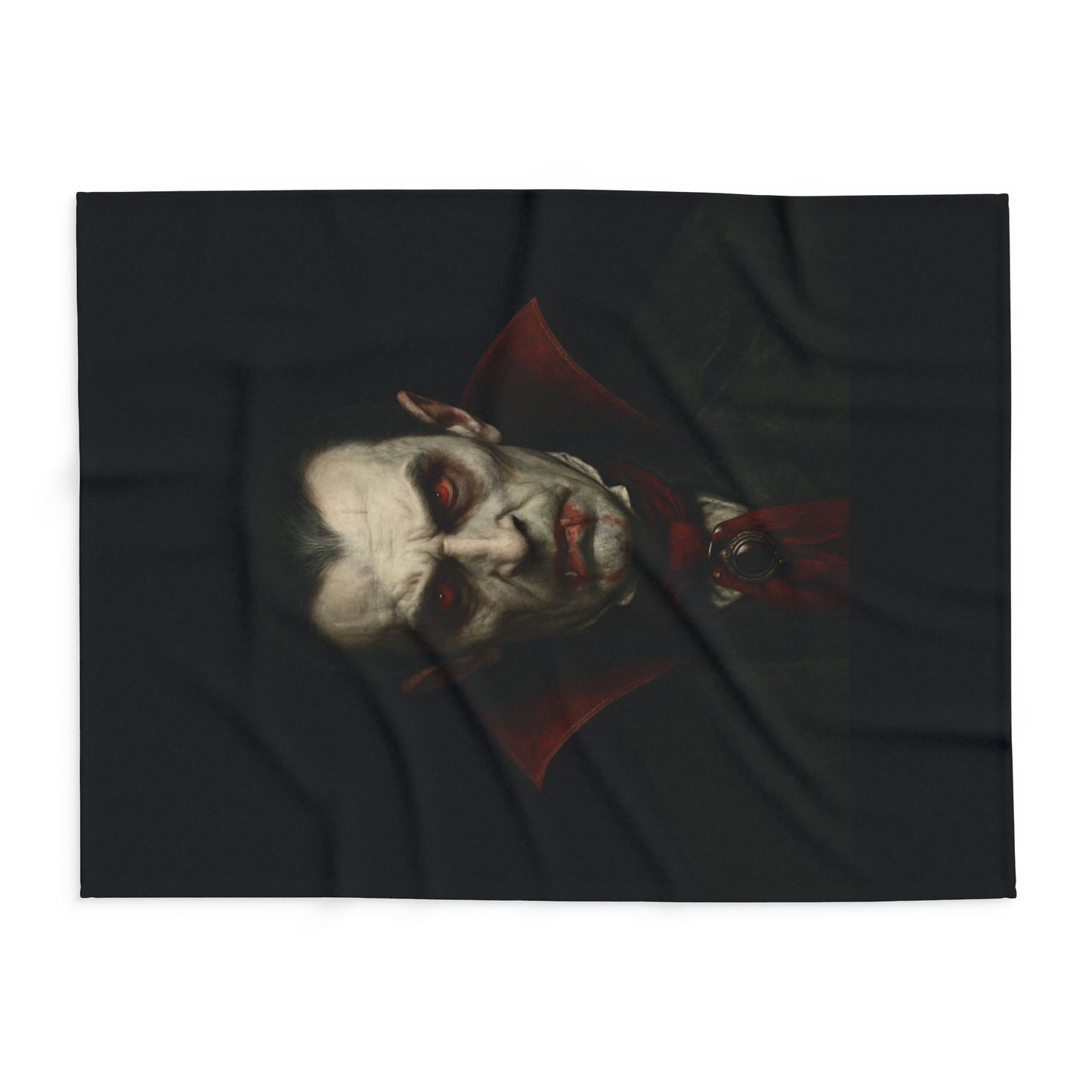 Spooky Vampire Arctic Fleece Blanket | Cozy Halloween Decor, Gothic Home Accent, Warm Throw for Movie Nights, Vampiric Gifts