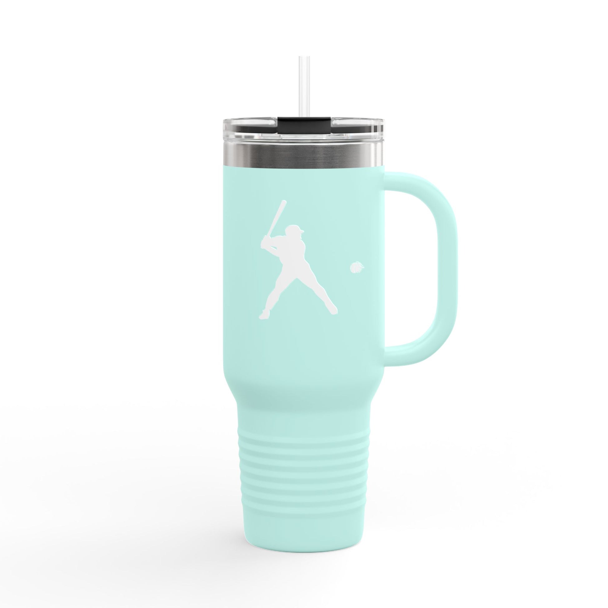 Baseball-Themed Insulated Travel Mug, Perfect for Fans & Athletes, Gift for Sports Lovers, 40oz Drinkware for Home & Road - TRV