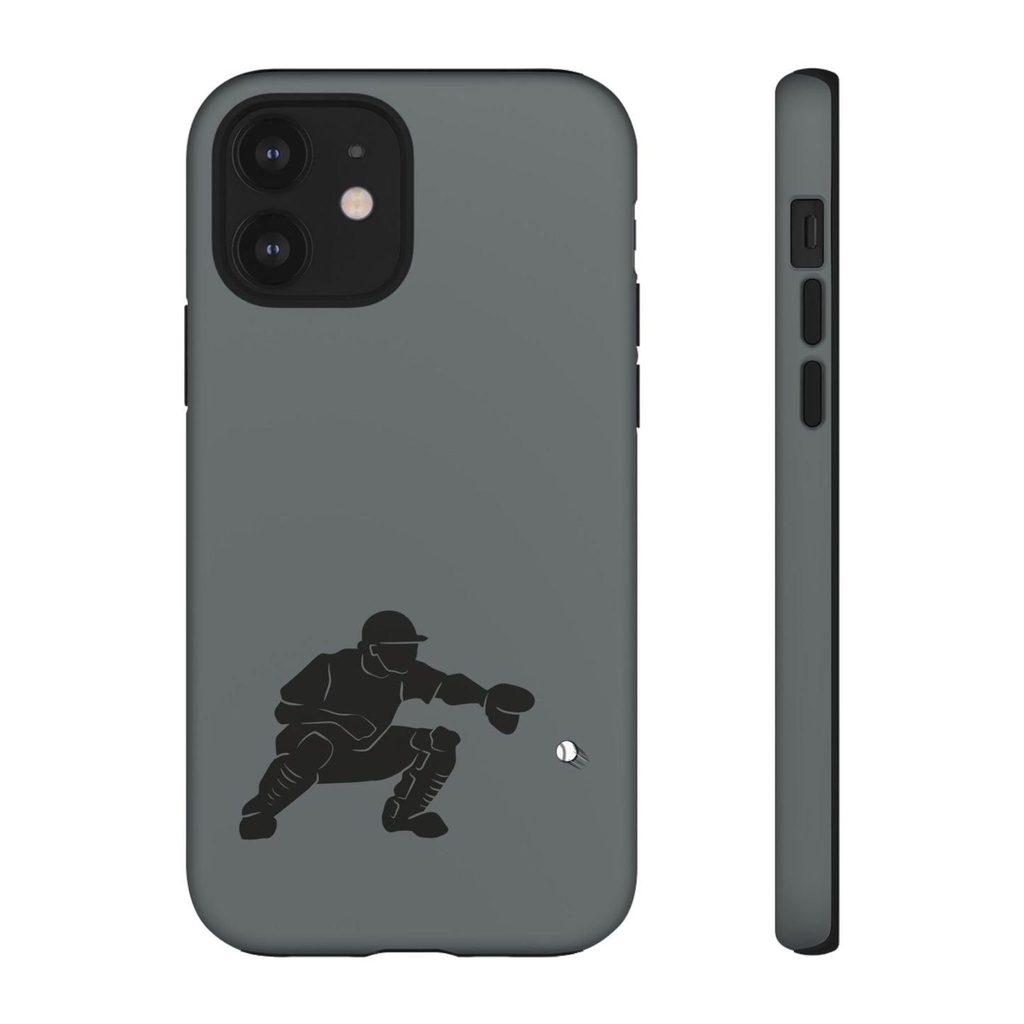 Printify baseball catcher phone case showing a durable protective cover with baseball catcher design on a smartphone.