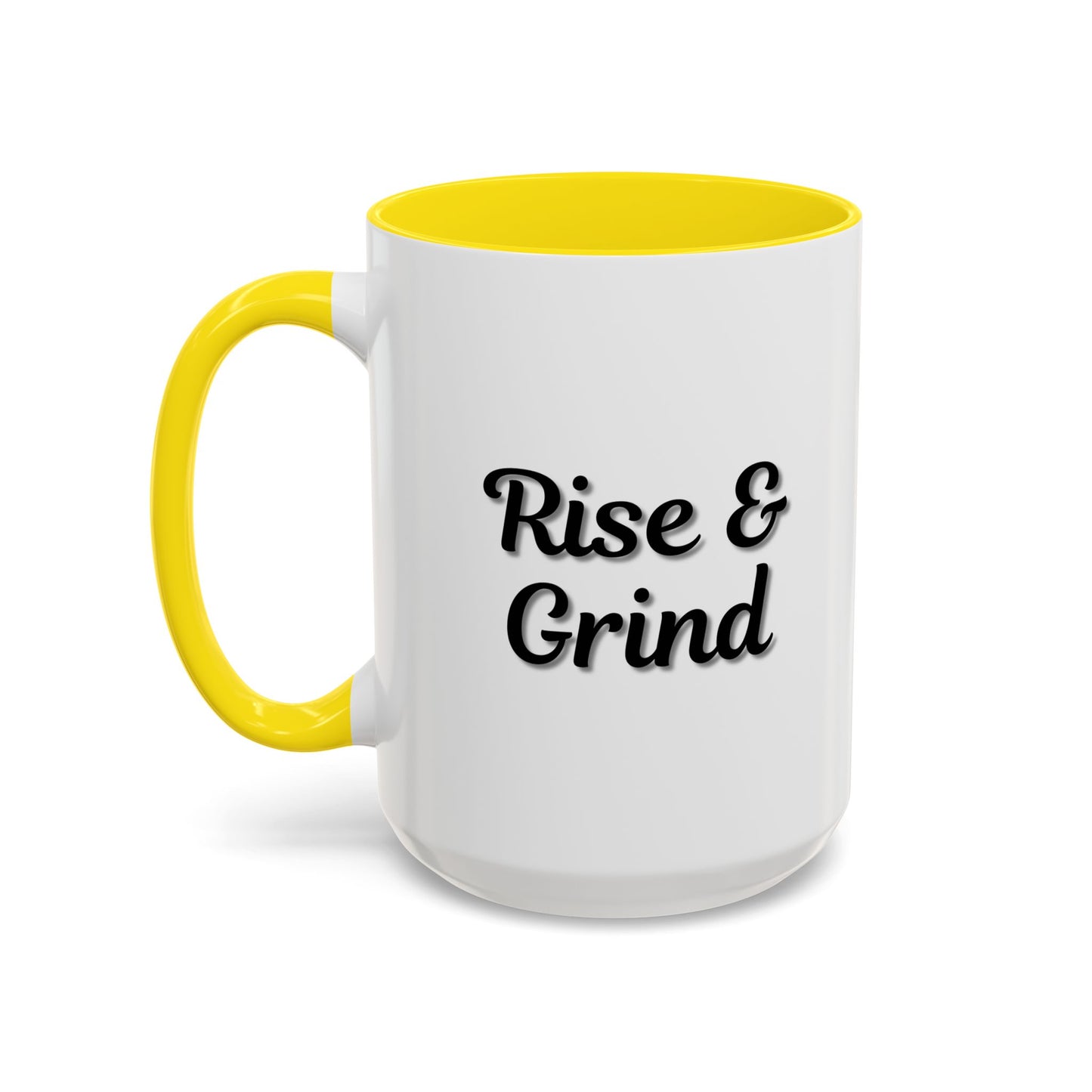 Rise & Grind Coffee Mug – Motivational Black Accent Mug for Daily Inspiration - TRV