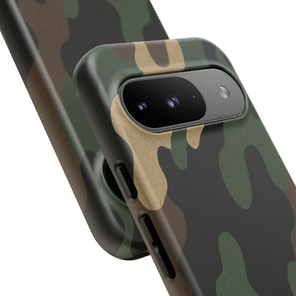 Rugged military green camo phone case by Printify, durable protective cover for smartphones with tough camouflage design.