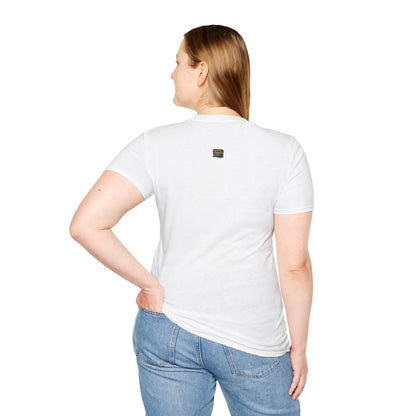 Vintage forest landscape T-shirt by Printify featuring a nature pathway design on a casual cotton tee.