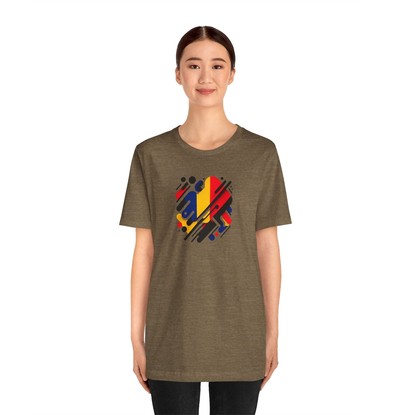 Artistic Heart Unisex Jersey Tee - Vibrant Graphic Tee, Casual Wear, Gift for Art Lovers, Birthday Surprise, Everyday Comfort - TRV