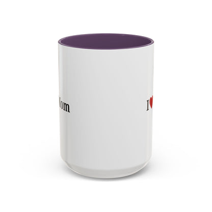I Love Mom Accent Coffee Mug - Perfect Gift for Mother's Day & Special Occasions - TRV