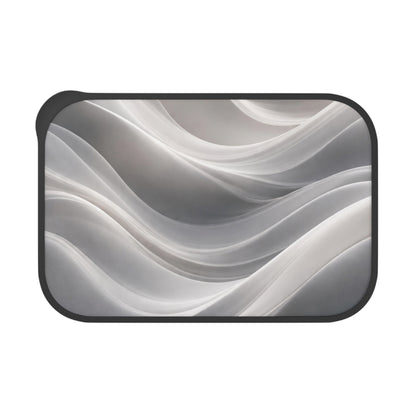 PLA Bento Box — Gray Marble Wave Lunch Container with Band & Utensils