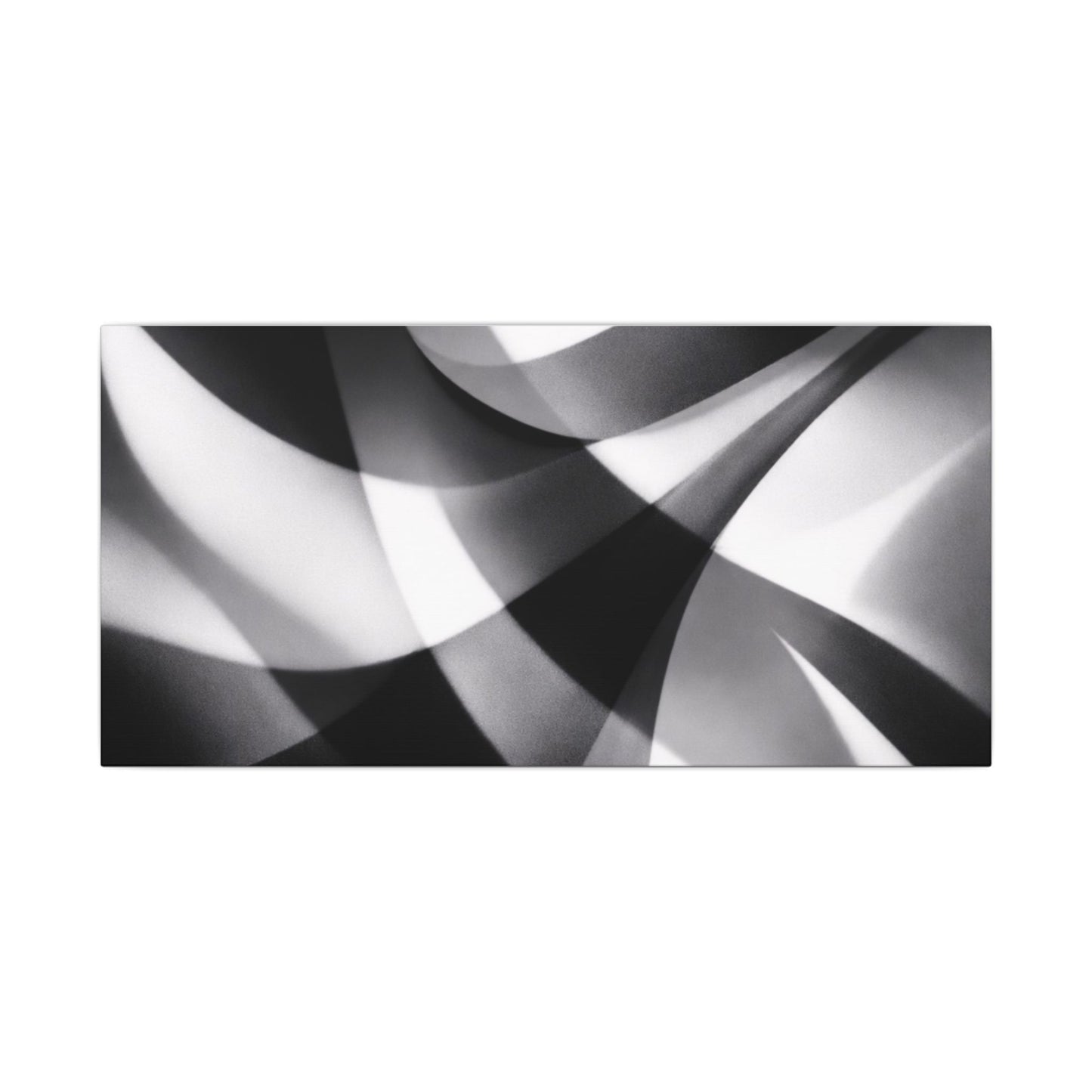 Abstract Black and White Swirl Matte Canvas