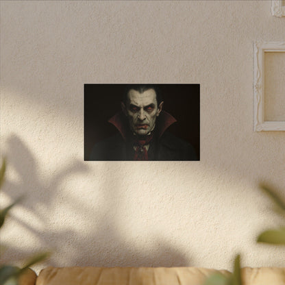 Gothic Vampire Canvas Wall Art, Spooky Decor, Halloween Home Accent, Creepy Art Piece, Horror Themed Gift