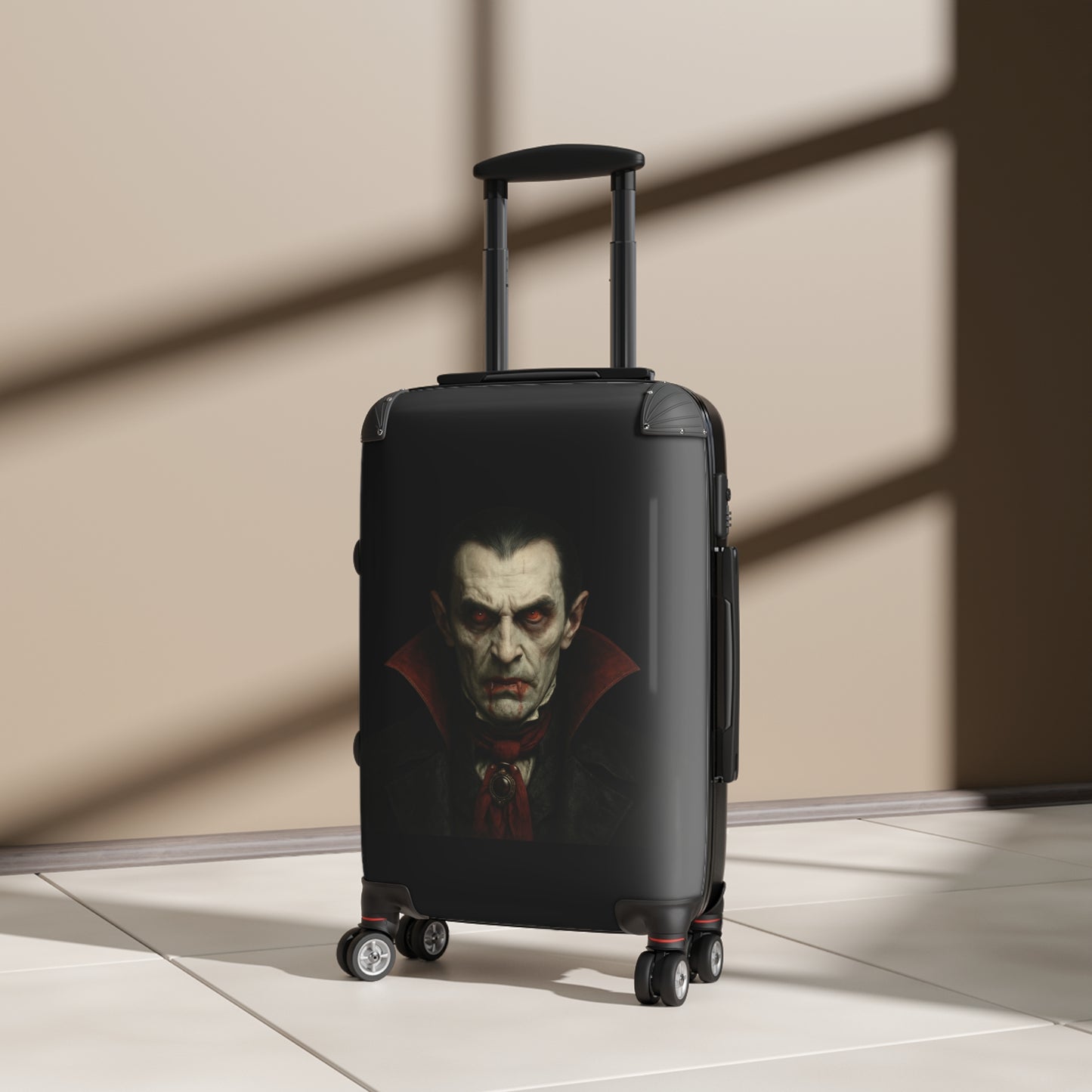 Vampire Portrait Carry-On Suitcase — Gothic Dracula Luggage for Halloween Travel