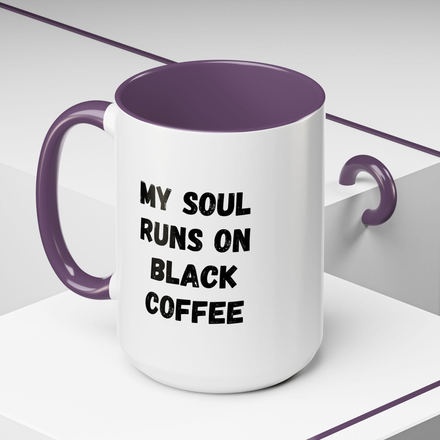 Funny Coffee Mug - My Soul Runs on Black Coffee | Perfect Gift for Coffee Lovers, Office Mugs, Tea, Barista, Halloween