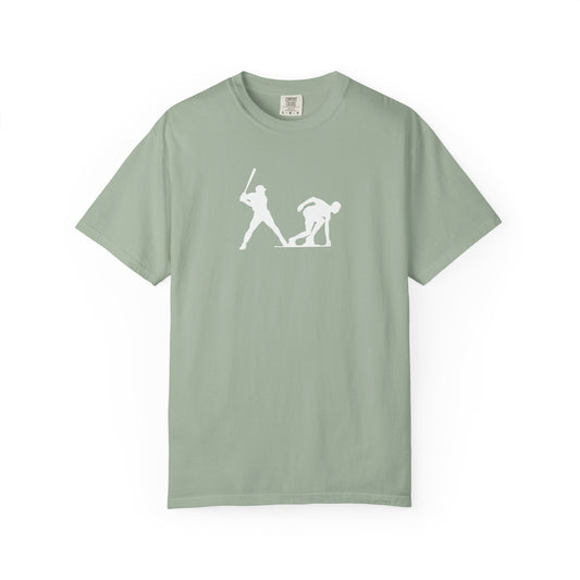 Vintage-style funny baseball graphic T-shirt by Printify featuring a humorous sports design on soft cotton fabric.