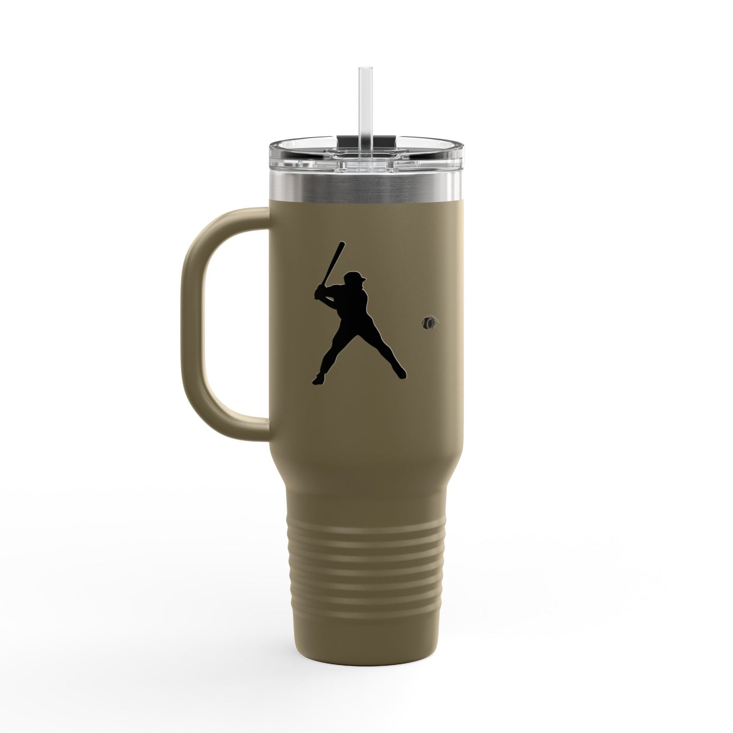 Baseball Player Silhouette 40oz Insulated Travel Mug