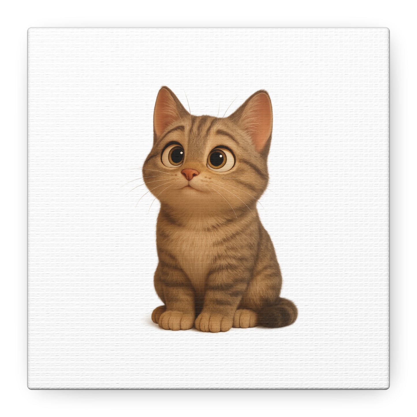 Adorable Cat Canvas Art, Cute Cat Wall Decor, Pet Lover Gift, Nursery Wall Art, Animal Print, Modern Home Decor - TRV