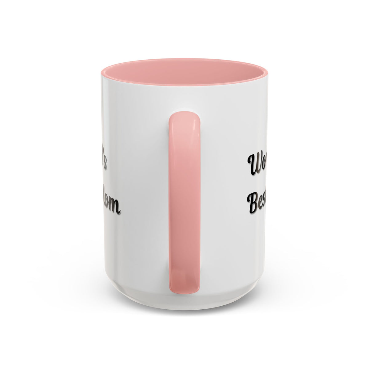 Black-trim ceramic mug with "World's Best Mom" accent design, perfect as a Mother's Day gift from Printify.