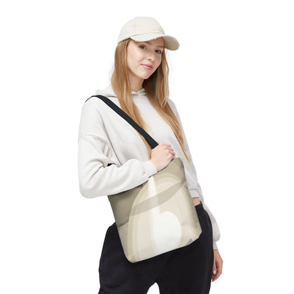 Neutral Abstract Light Beam Tote Bag | Minimalist Geometric Pattern