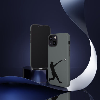 Printify baseball batter phone case, tough protective smartphone cover featuring a dynamic baseball player design.