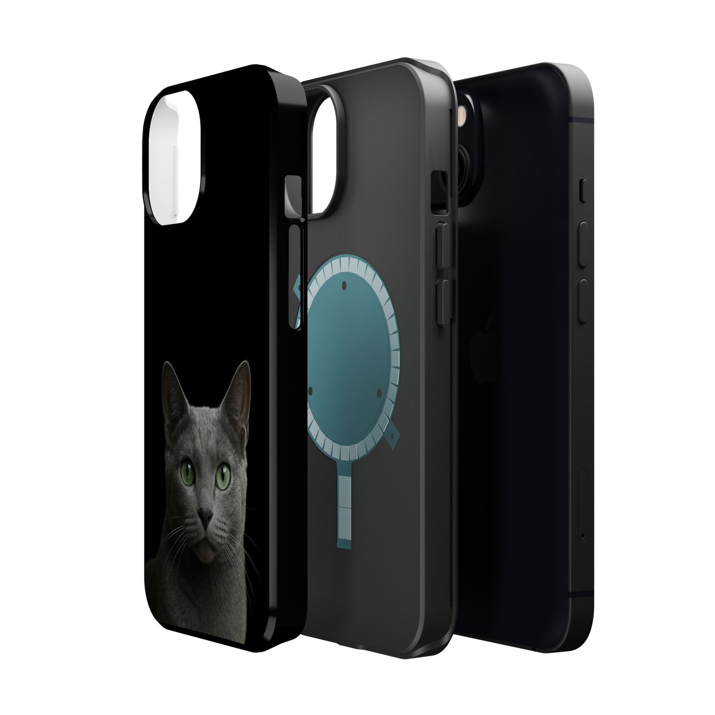 Russian Blue Cat Phone Case — Magnetic Impact-Resistant iPhone Cover