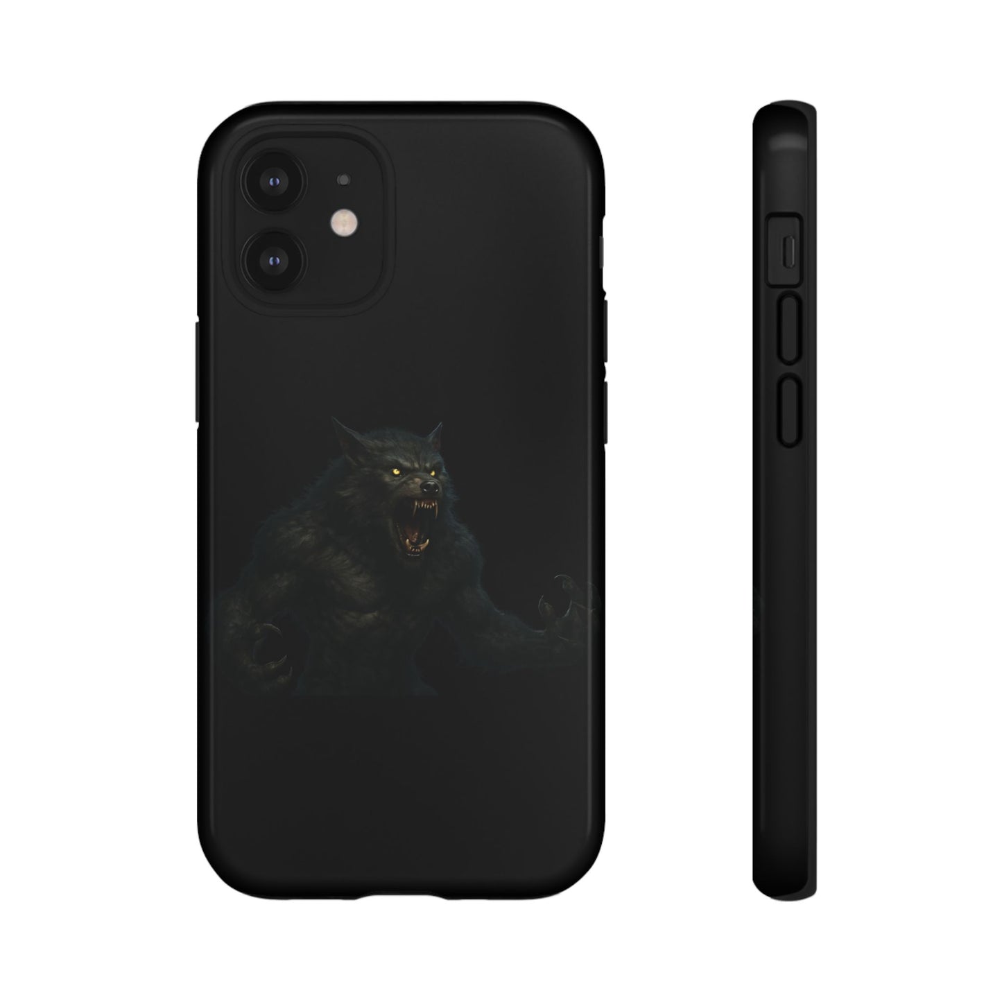 Werewolf Phone Case, Tough Cases, Black Panther Design, Gift for Animal Lovers, Phone Accessories, Fierce Phone Protection - TRV