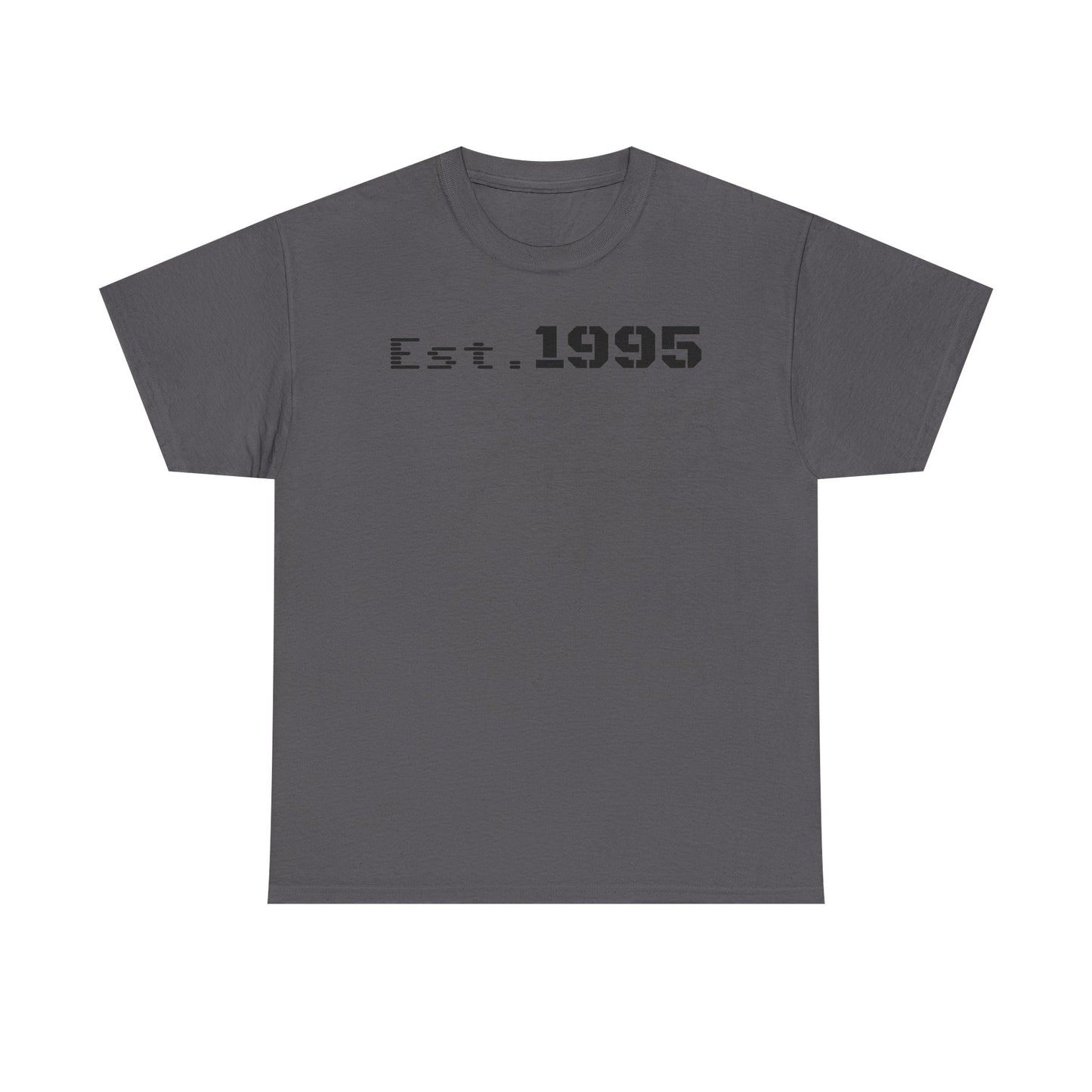 Unisex Heavy Cotton Tee - Est. 1995, Vintage Birthday Gift, Customizable Tee, Retro Unisex Shirt, Casual Everyday Wear