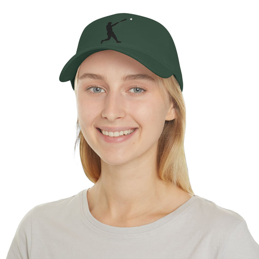 Silhouette Batter baseball cap by Printify featuring a classic hat design with a batter silhouette graphic on the front.