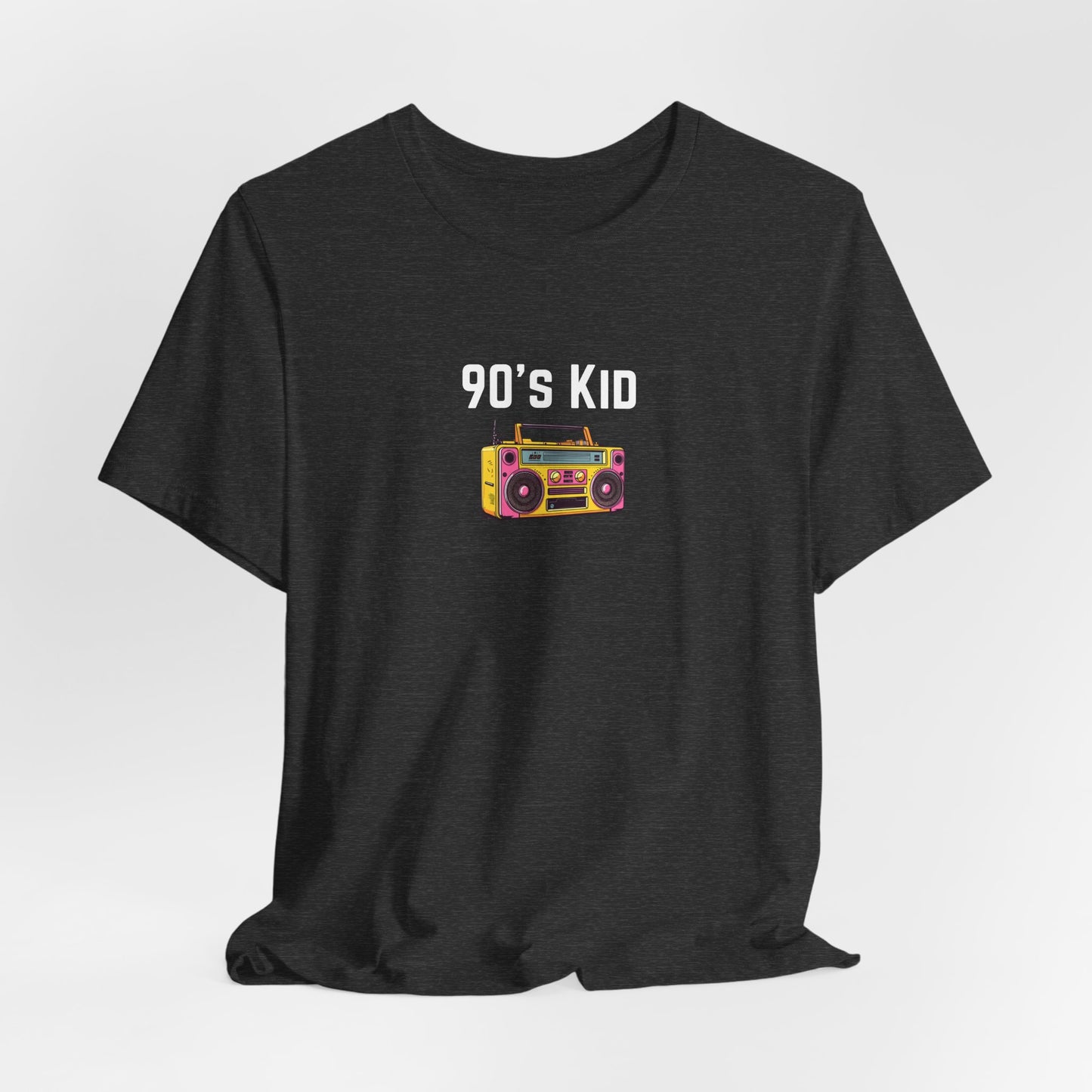 Retro Boombox Tee — 90s Kid Graphic T-Shirt