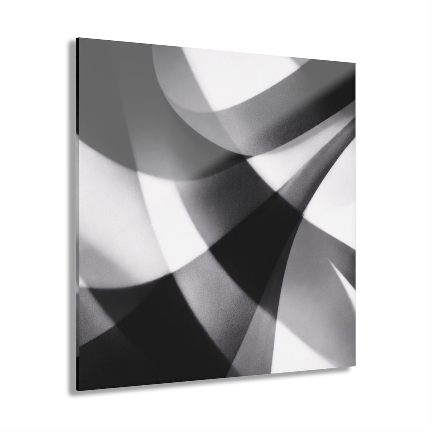 Abstract Black and White Geometric Acrylic Print | Wall Art French Cleat Hanging