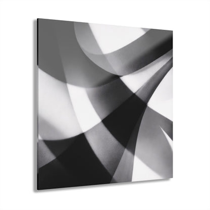 Abstract Black and White Geometric Acrylic Print | Wall Art French Cleat Hanging