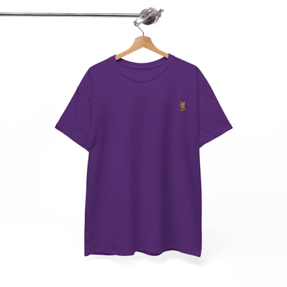 Brown kitten graphic T-shirt for cat lovers, casual printify tee with adorable feline design on soft fabric.