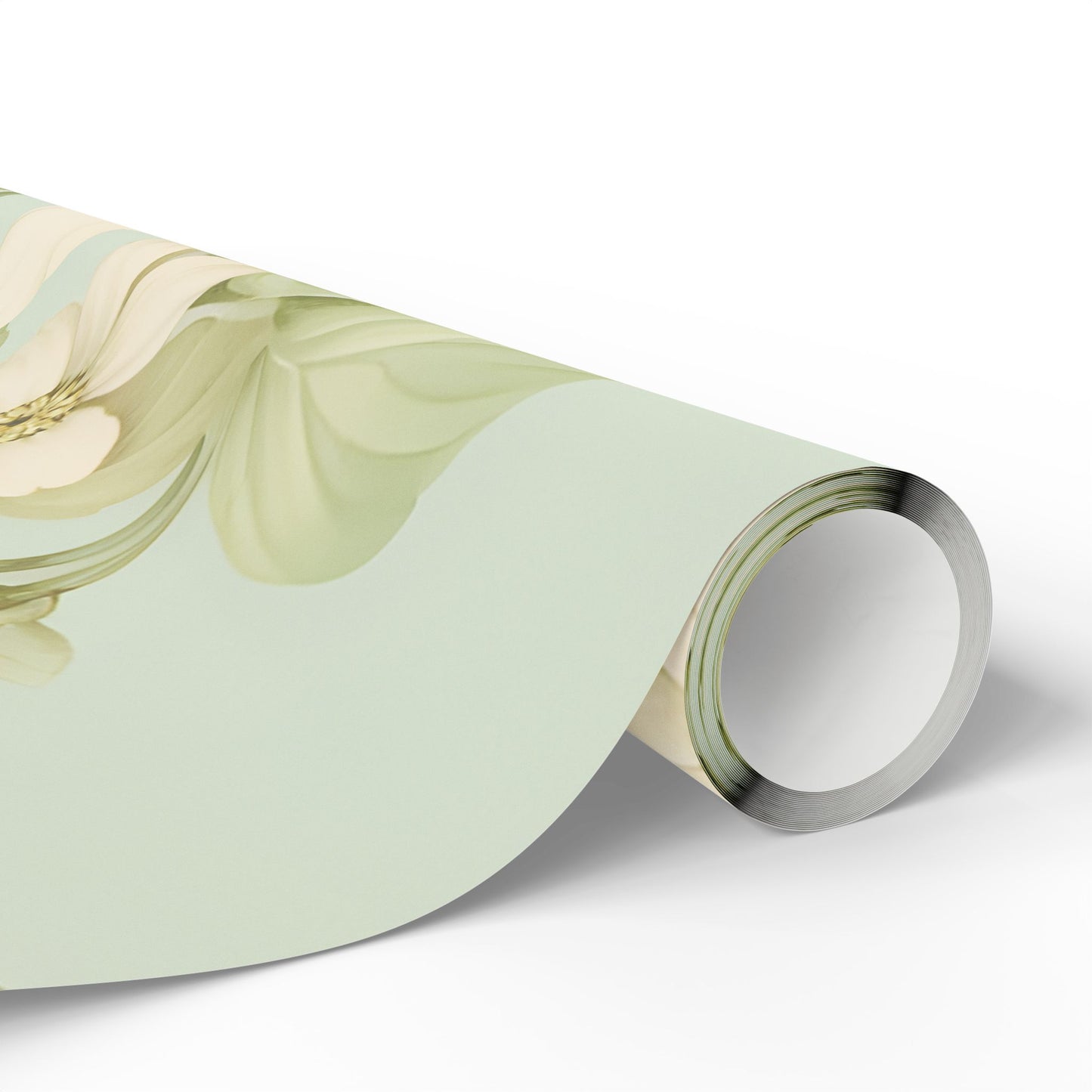 Floral Lemon Wrap — Citrus Blossom Wrapping Paper Roll