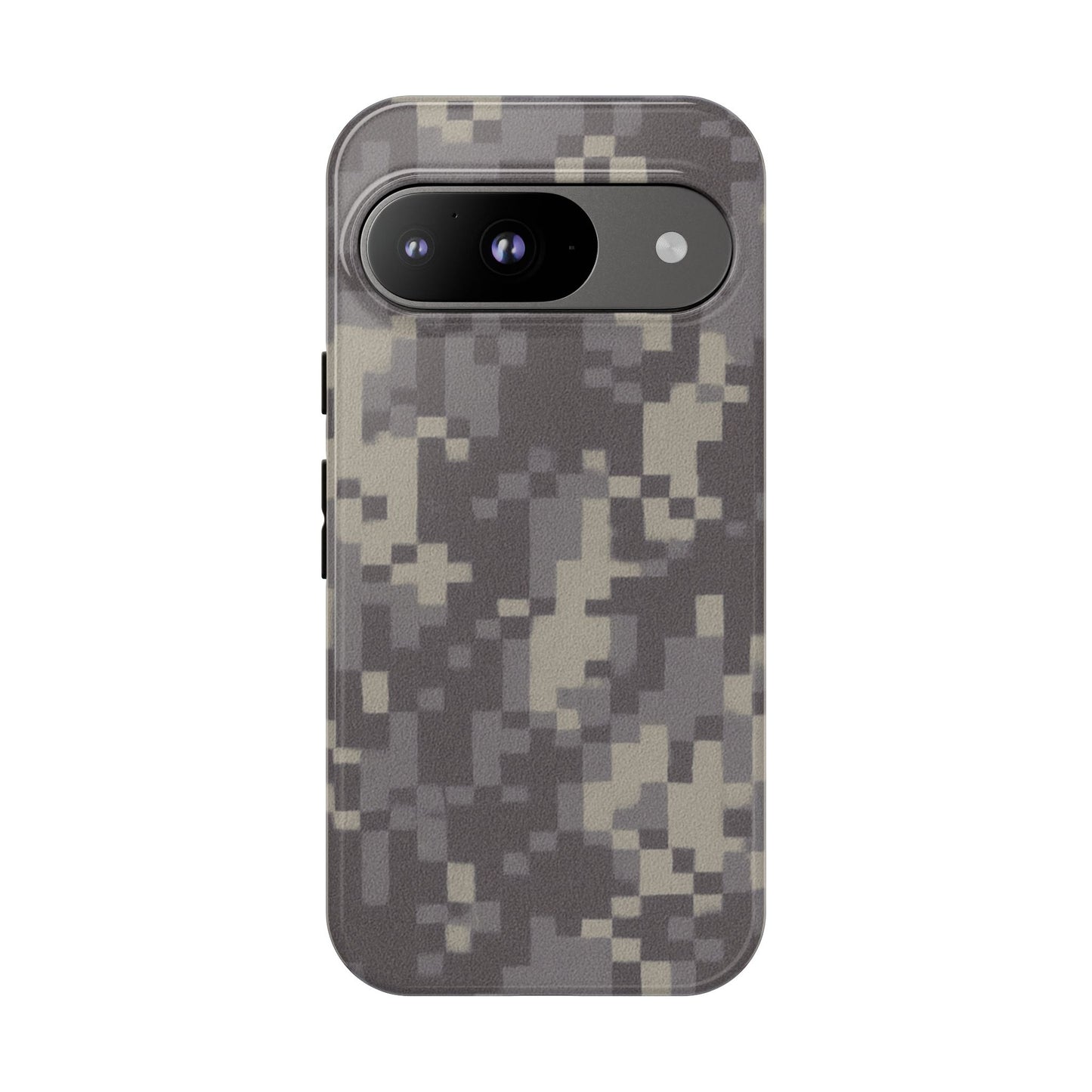 Digital camouflage tough phone case by Printify, rugged protective cover for smartphones with rugged camo design.