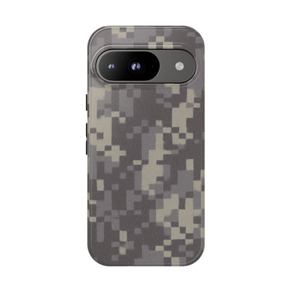 Digital camouflage tough phone case by Printify, rugged protective cover for smartphones with rugged camo design.