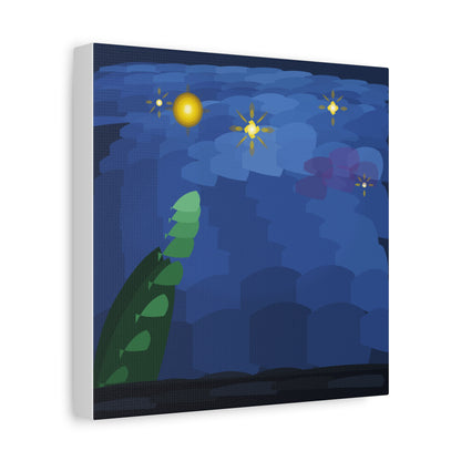 Starry Night Vortex Matte Canvas Stretched 1.25" | Impasto Brushstroke Reproduction