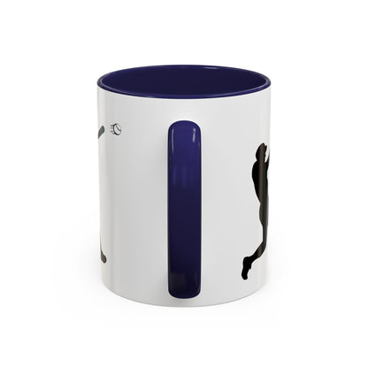 Baseball Player Accent Coffee Mug, Sports Gift, Baseball Lover Mug, Unique Coffee Cup, Personalized Sports Mug - TRV