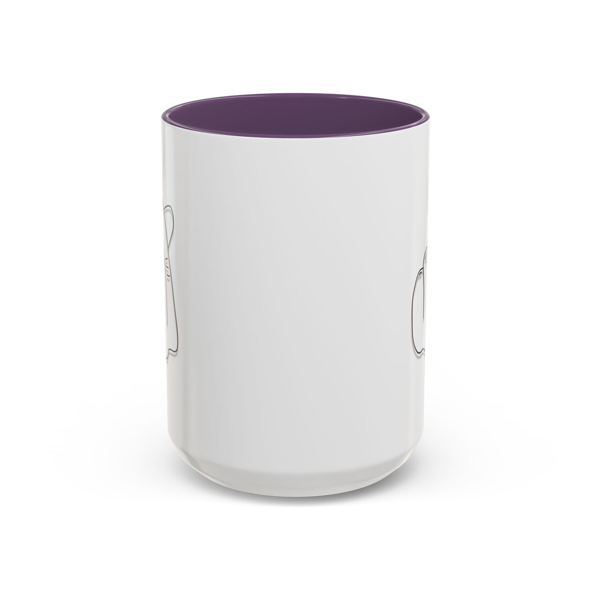Minimal Korean finger heart accent mug by Printify, 11oz or 15oz, featuring simple design and ceramic material.