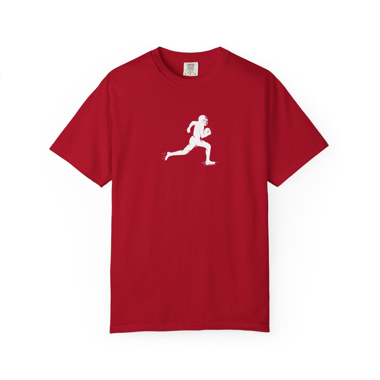 Sporty Unisex Garment-Dyed T-Shirt with Football Player Graphic, Activewear, Casual Wear, Gift for Runners, Fitness Apparel, Everyday Style