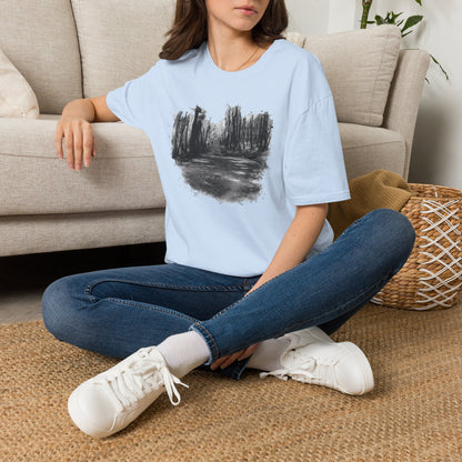Minimalist Nature-Inspired Unisex Softstyle T-Shirt, Casual Wear, Everyday Style, Gift for Nature Lovers, Eco-Friendly Fashion