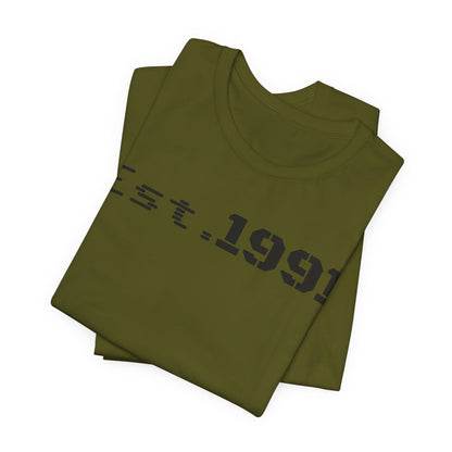 Unisex Vintage Est. 1991 Tee - Perfect Gift for Birthdays, Anniversaries, Throwback Fashion, Casual Wear, Milestone Celebrations