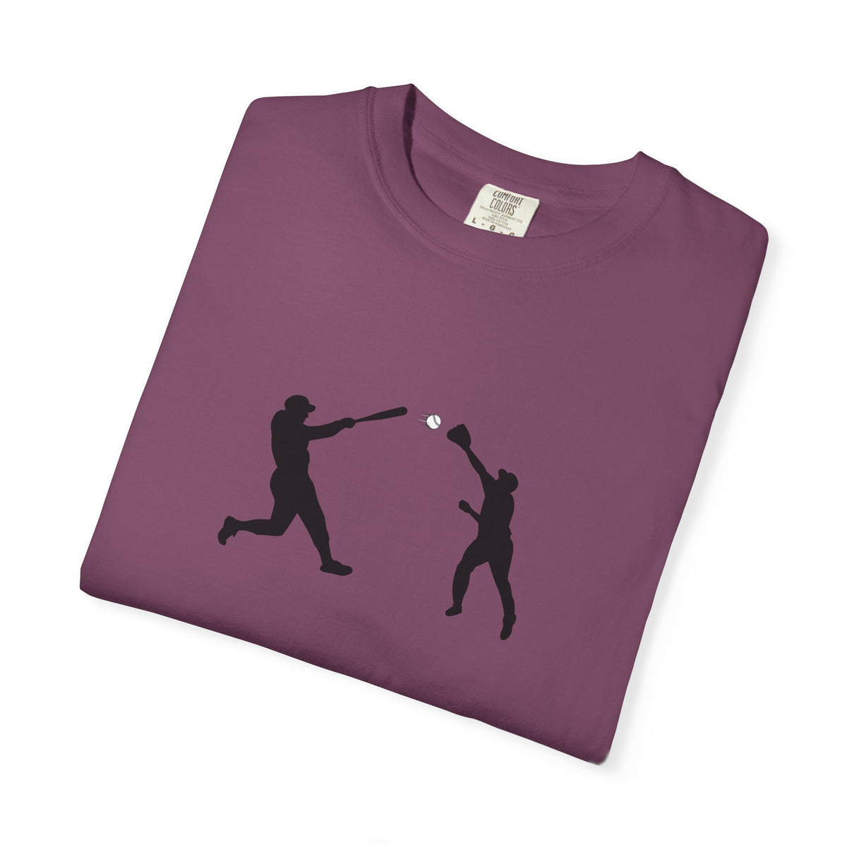 Minimal baseball player silhouette T-shirt by Printify featuring a simple sports graphic on a casual tee.