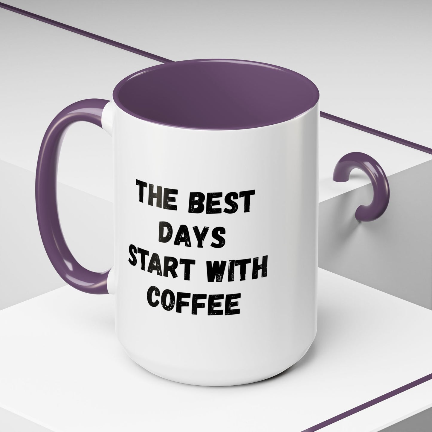 Inspirational Coffee Mug - The Best Days Start With Coffee - Gift for Coffee Lovers, Office Decor, Kitchenware, Birthday Gift, Motivational