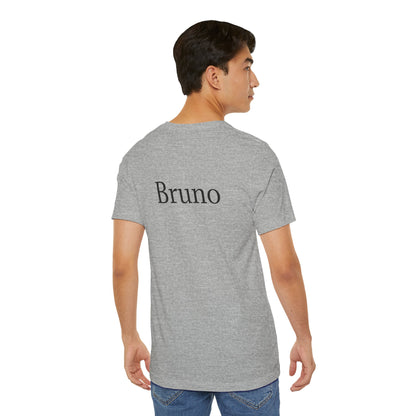 Unisex custom T-shirt by Printify with personalized design, shown in white fabric on a flat surface.