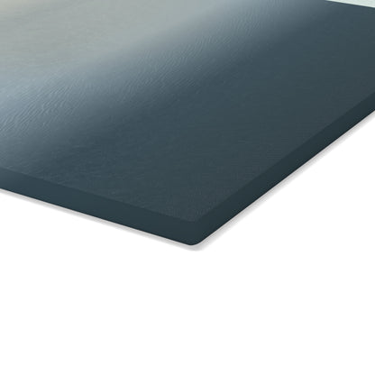 Neutral Gradient Ombre Glass Cutting Board | Blue Gray Kitchen Countertop