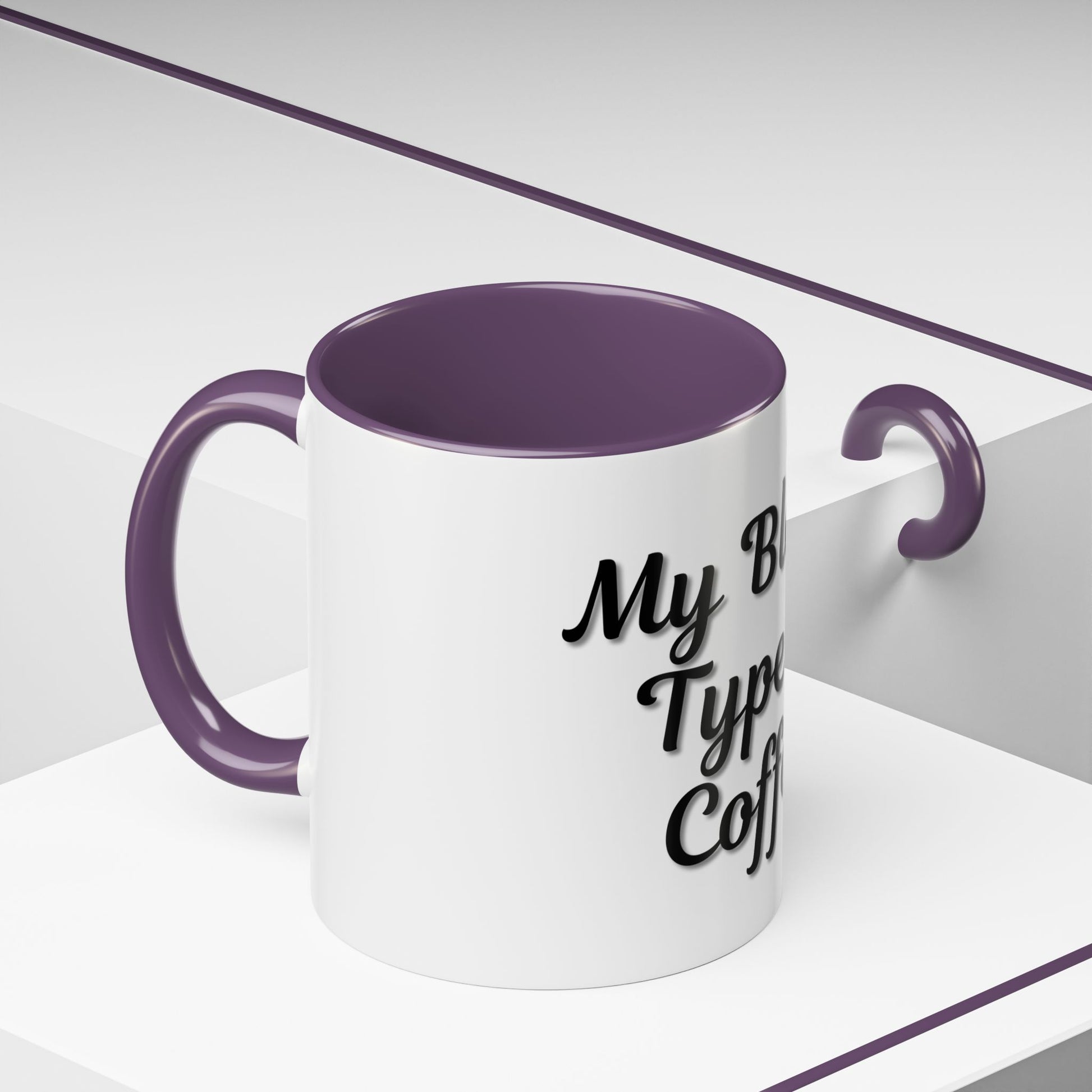 My Blood Type is Coffee Accent Mug - Perfect Gift for Coffee Lovers - TRV