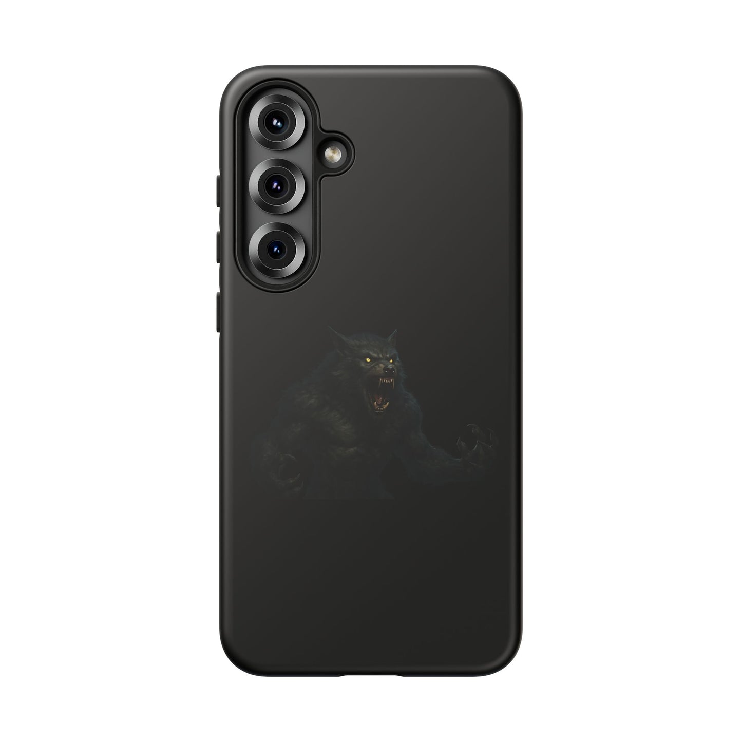 Dark monster graphic werewolf phone case from Printify, tough protective design for smartphones with detailed monster illustration.