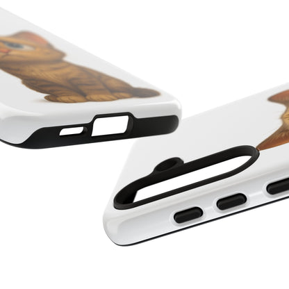 Cute Cat Phone Case, Funny Kitty Case, Animal Lover Gift, Cat Lover Accessory, Unique Cat Design Case, Pet Mom Gift - TRV