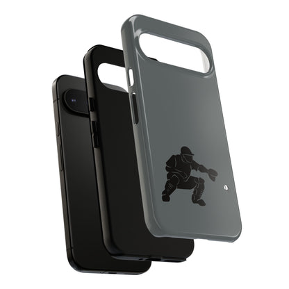 Printify baseball catcher phone case, tough protective cover with catcher glove design for iPhone or Android devices.