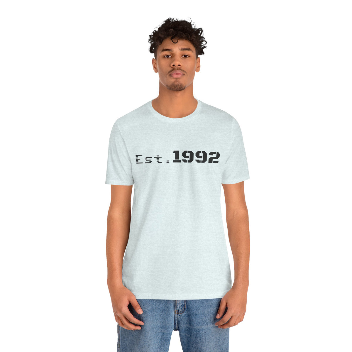 Retro vintage Est. 1992 T-shirt by Printify featuring bold print and classic design on a comfortable cotton tee.