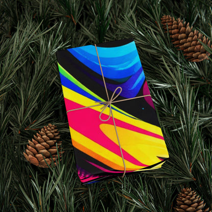 Vibrant Rainbow Swirl Wrapping Paper Roll — Abstract Colorful Gift Wrap