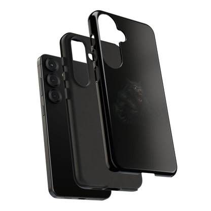 Werewolf phone case with dark monster graphic, durable protective cover for smartphones, by Printify.