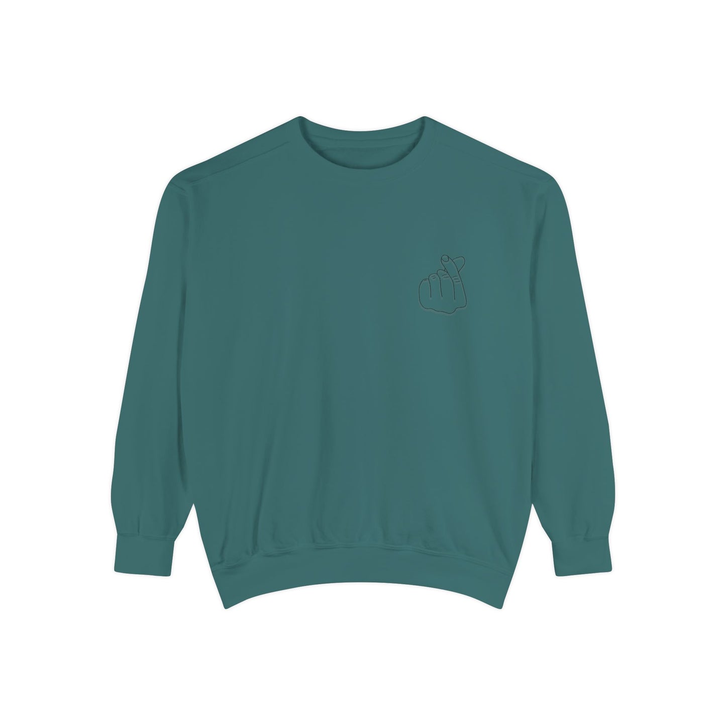 Minimalist Unisex Sweatshirt with Hand Design - Cozy & Stylish